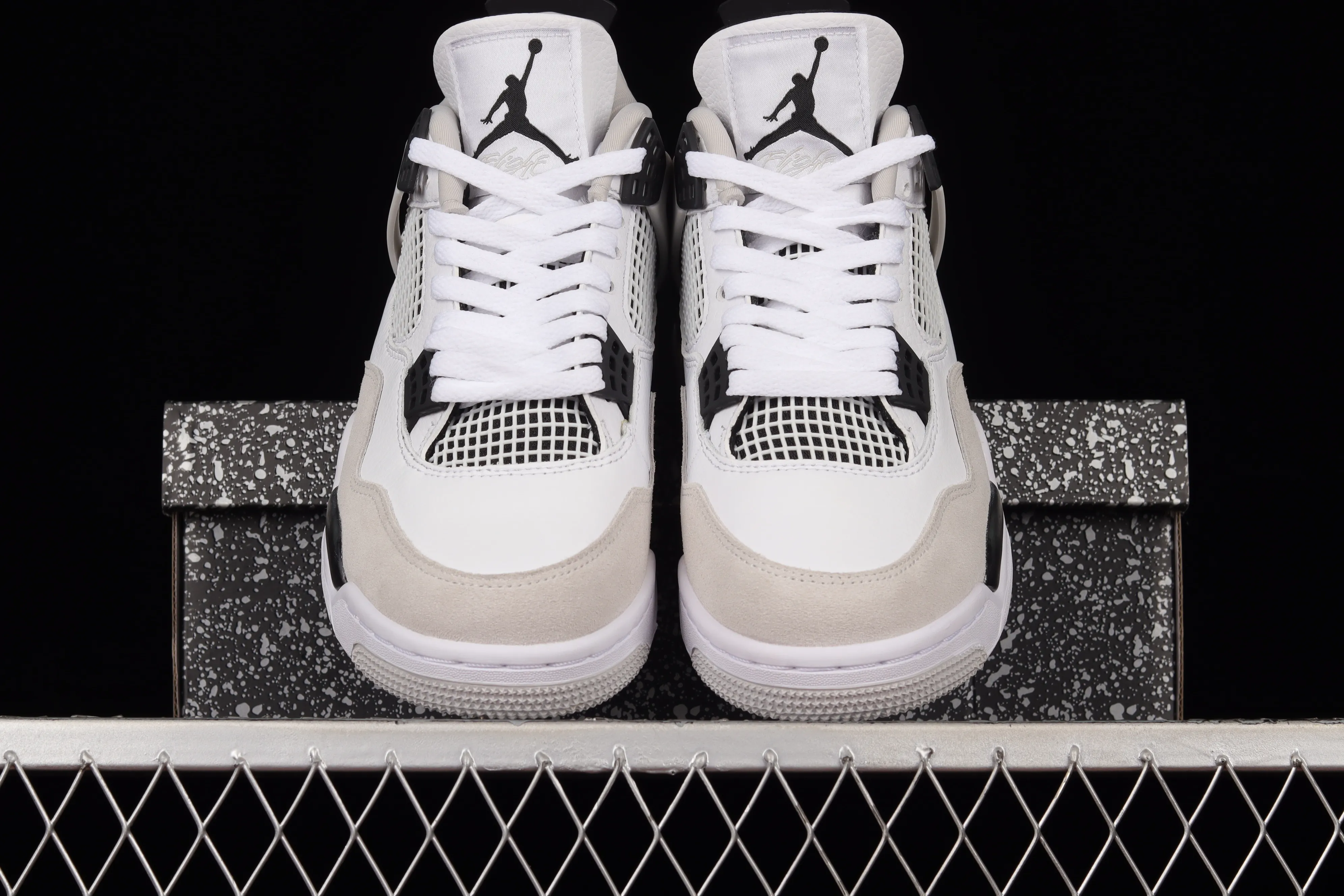 All categories Air Jordan Jordan series basketball shoes Air Jordan 4 L version Air Jordan 4 "Military Black" AJ4 Joe 4 gray and black stitching DH6927-111